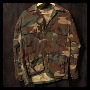 Camouflage Button Up Jacket
